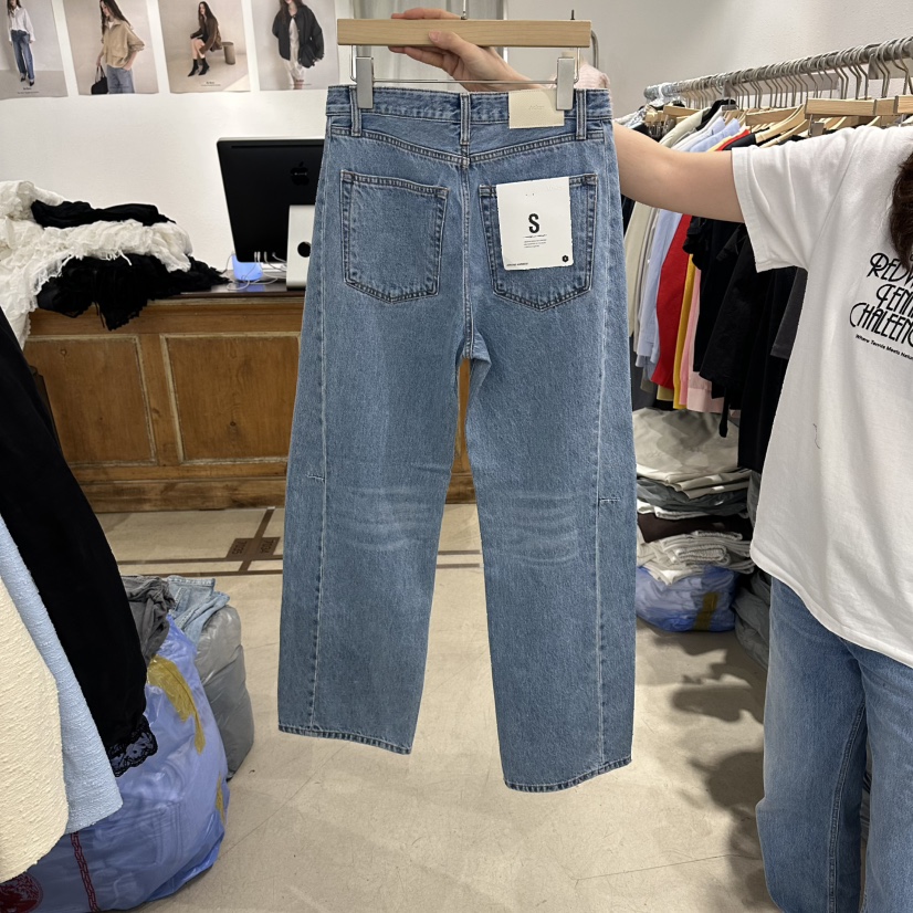 ACKER韓國代購女士新品職業推薦26春夏人氣休閑時尚牛仔褲ACKER牛仔褲