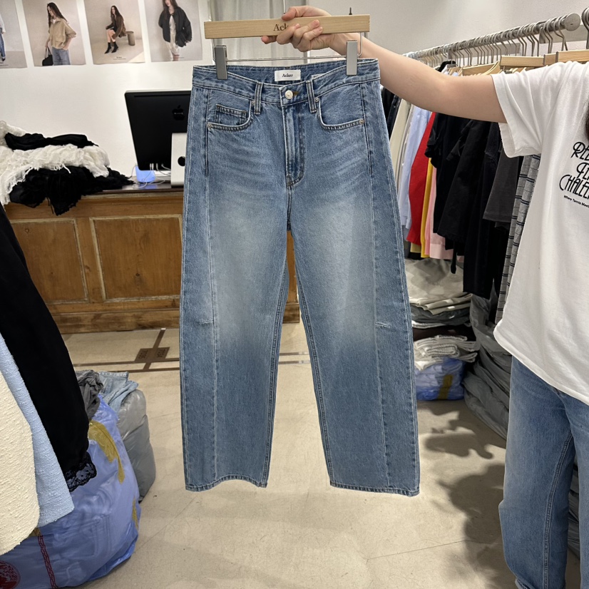 ACKER韓國代購女士新品職業推薦26春夏人氣休閑時尚牛仔褲ACKER牛仔褲圖色1