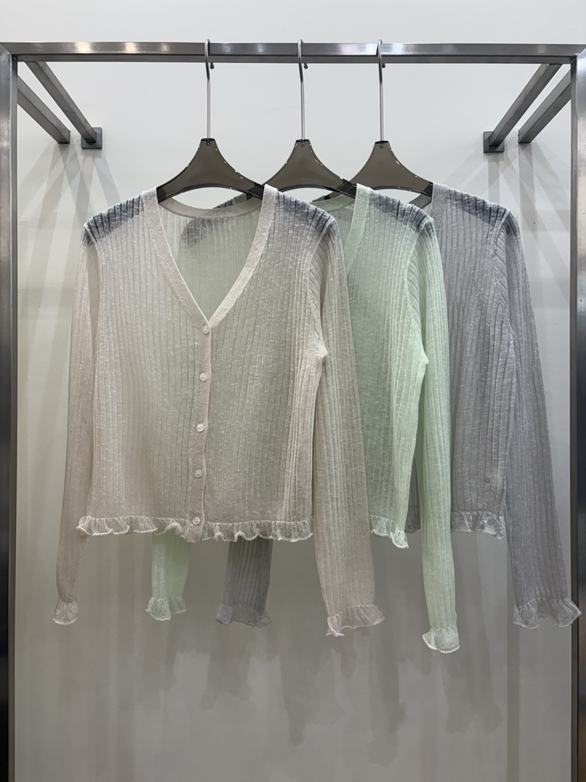 CICI韓國代購女裝新品熱賣時尚推薦26春夏針織衫褶邊針織Ci Ci針織衫