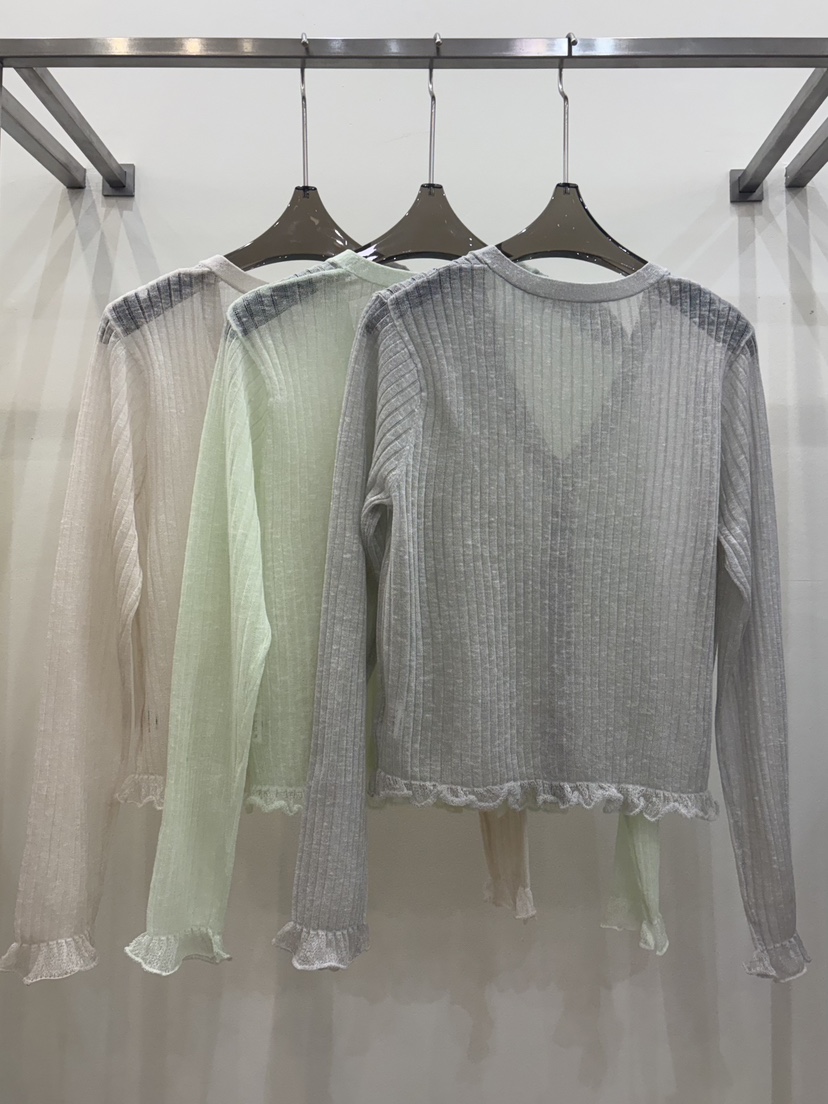 CICI韓國代購女裝新品熱賣時尚推薦26春夏針織衫褶邊針織Ci Ci針織衫