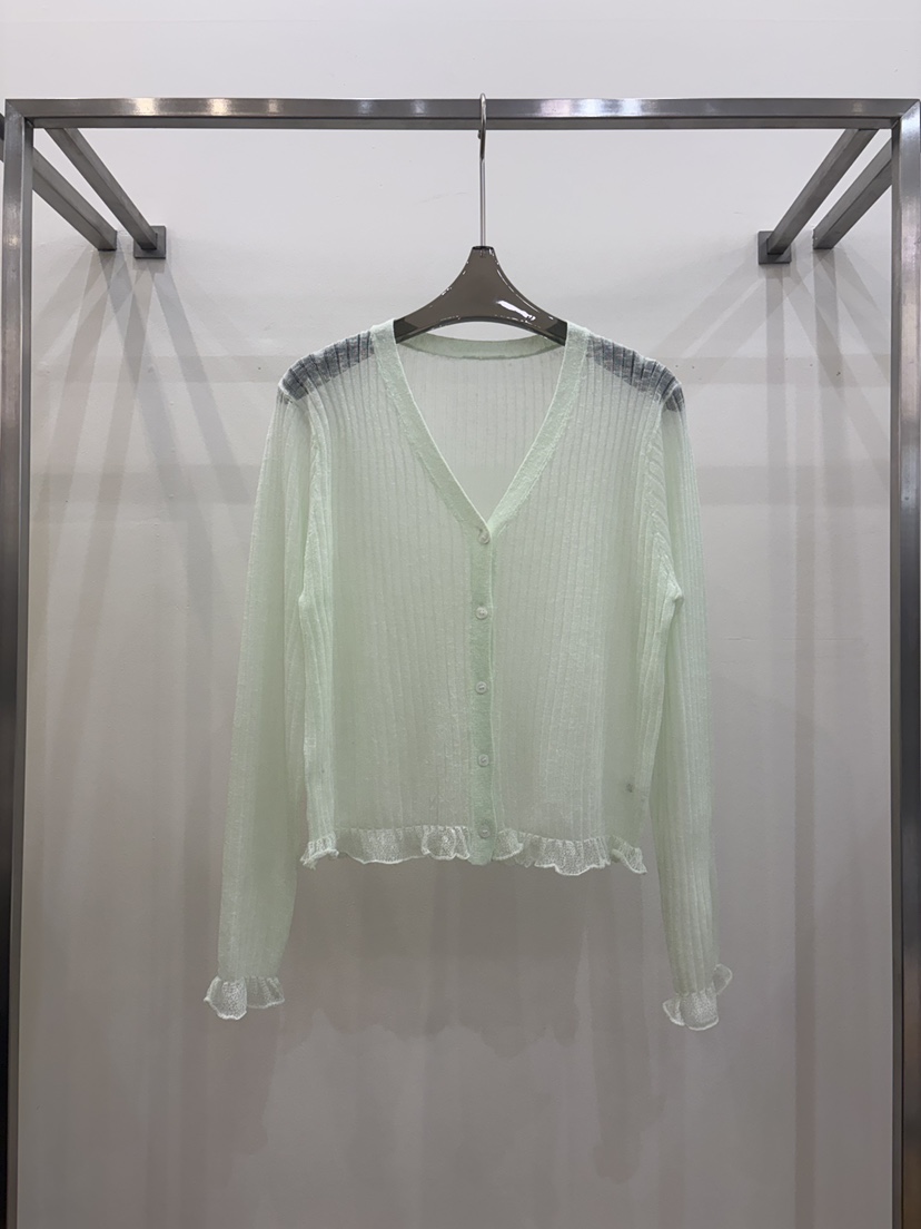 CICI韓國代購女裝新品熱賣時尚推薦26春夏針織衫褶邊針織Ci Ci針織衫圖色2