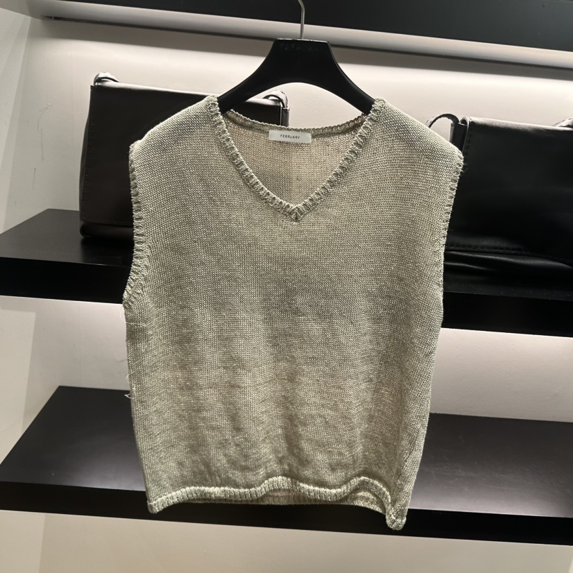 FEBRUARY 11韓國東大門代購女士新品26春夏吊帶背心亞麻布FEBRUARY 11吊帶/背心圖色2