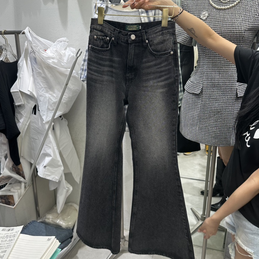 WORK SHOP韓國東大門直郵女裝新款休閑熱賣推薦牛仔褲磨毛Work_shop牛仔褲圖色2