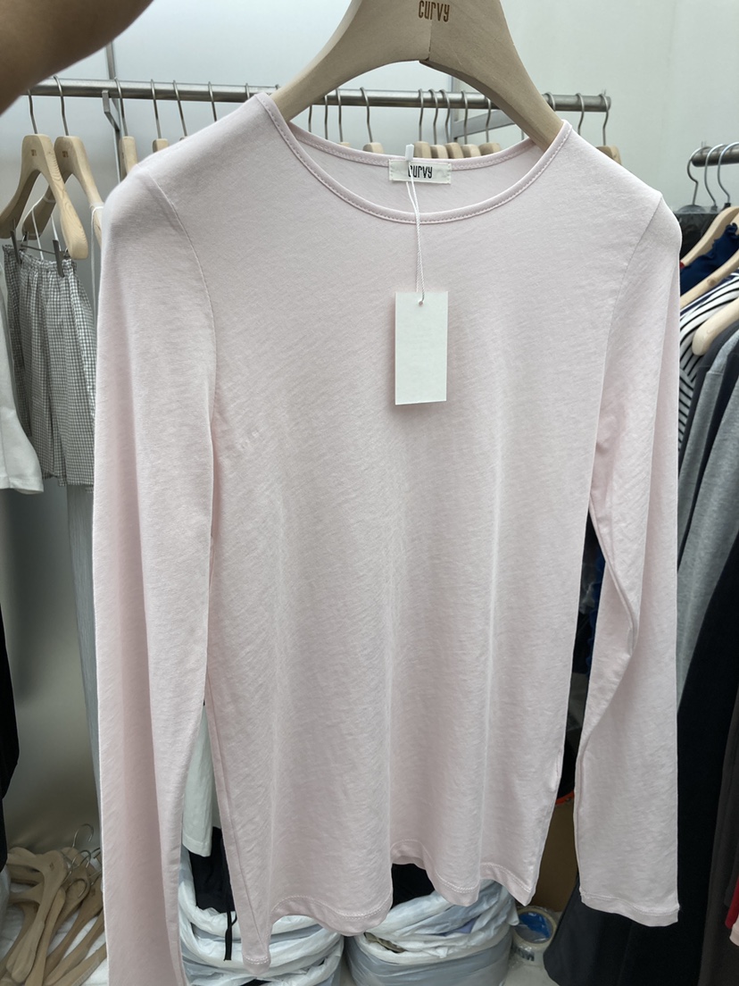 CURVY韓國直郵實拍女裝新品休閑熱賣推薦職業人氣長袖T恤CURVY長袖T恤圖色2