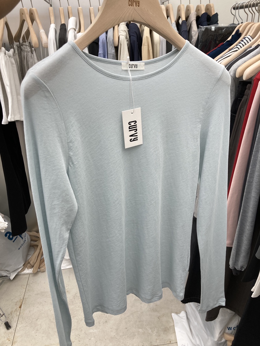 CURVY韓國直郵實拍女裝新品休閑熱賣推薦職業人氣長袖T恤CURVY長袖T恤圖色3