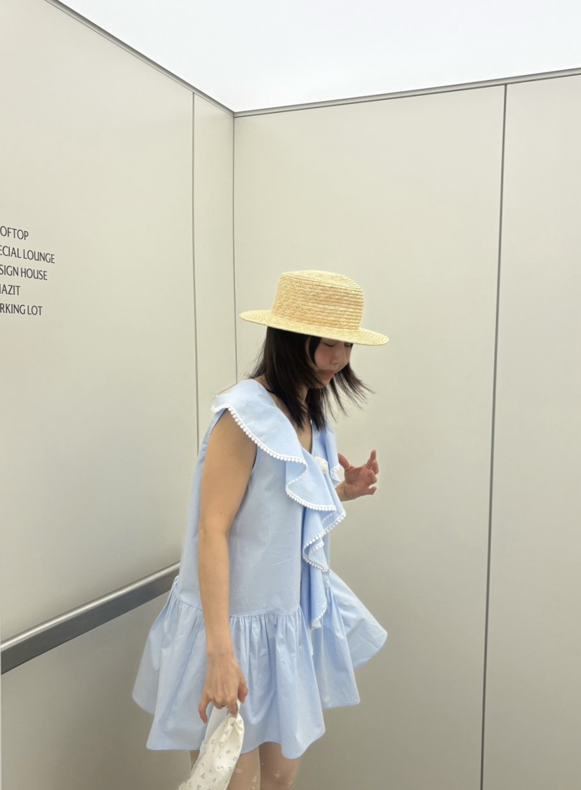 PLATFORM-L韓國代購女士新款職業推薦人氣26春夏連衣裙荷葉邊PLATFORM連衣裙