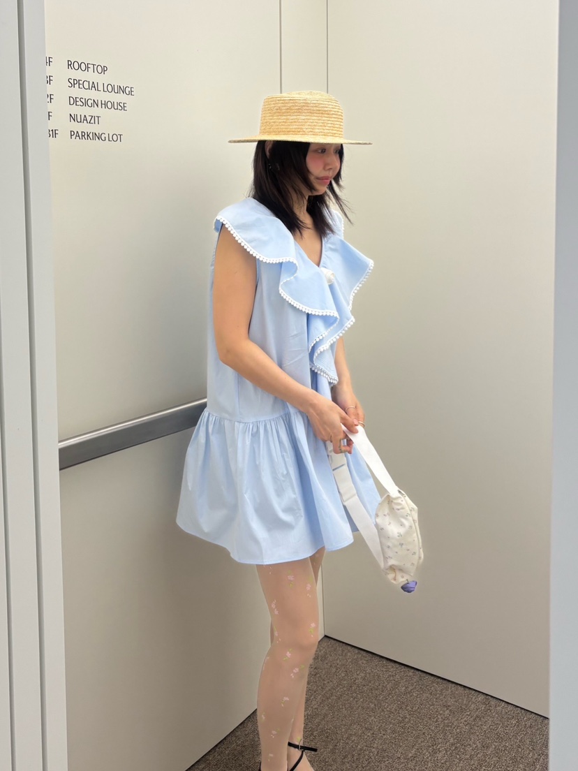 PLATFORM-L韓國代購女士新款職業推薦人氣26春夏連衣裙荷葉邊PLATFORM連衣裙