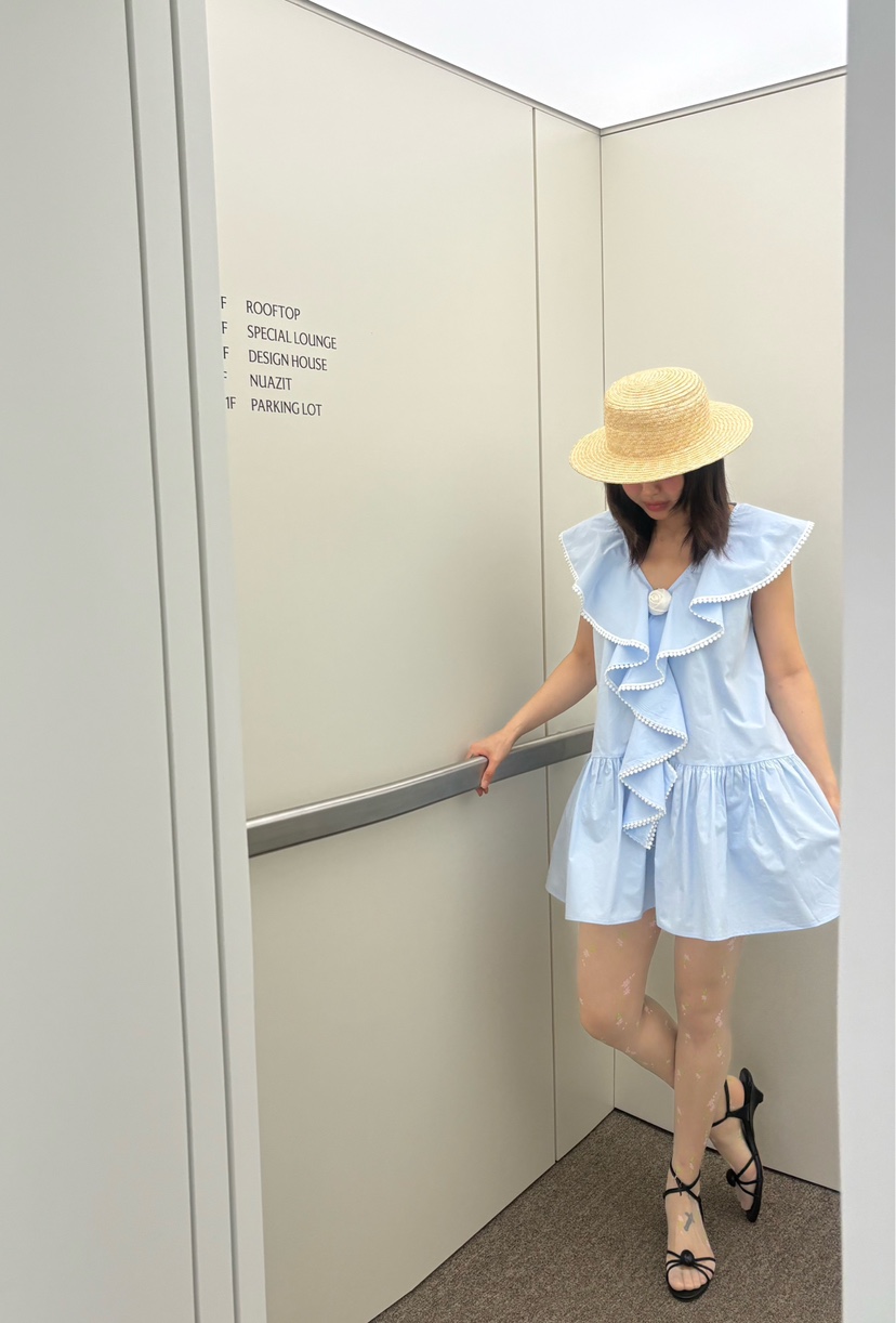 PLATFORM-L韓國代購女士新款職業推薦人氣26春夏連衣裙荷葉邊PLATFORM連衣裙