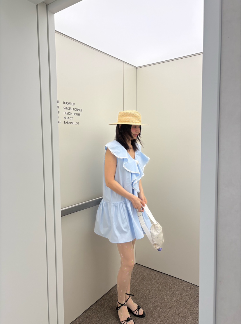 PLATFORM-L韓國代購女士新款職業推薦人氣26春夏連衣裙荷葉邊PLATFORM連衣裙