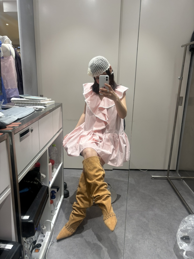 PLATFORM-L韓國代購女士新款職業推薦人氣26春夏連衣裙荷葉邊PLATFORM連衣裙