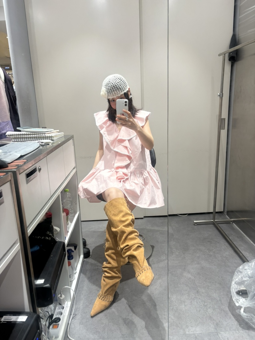 PLATFORM-L韓國代購女士新款職業推薦人氣26春夏連衣裙荷葉邊PLATFORM連衣裙