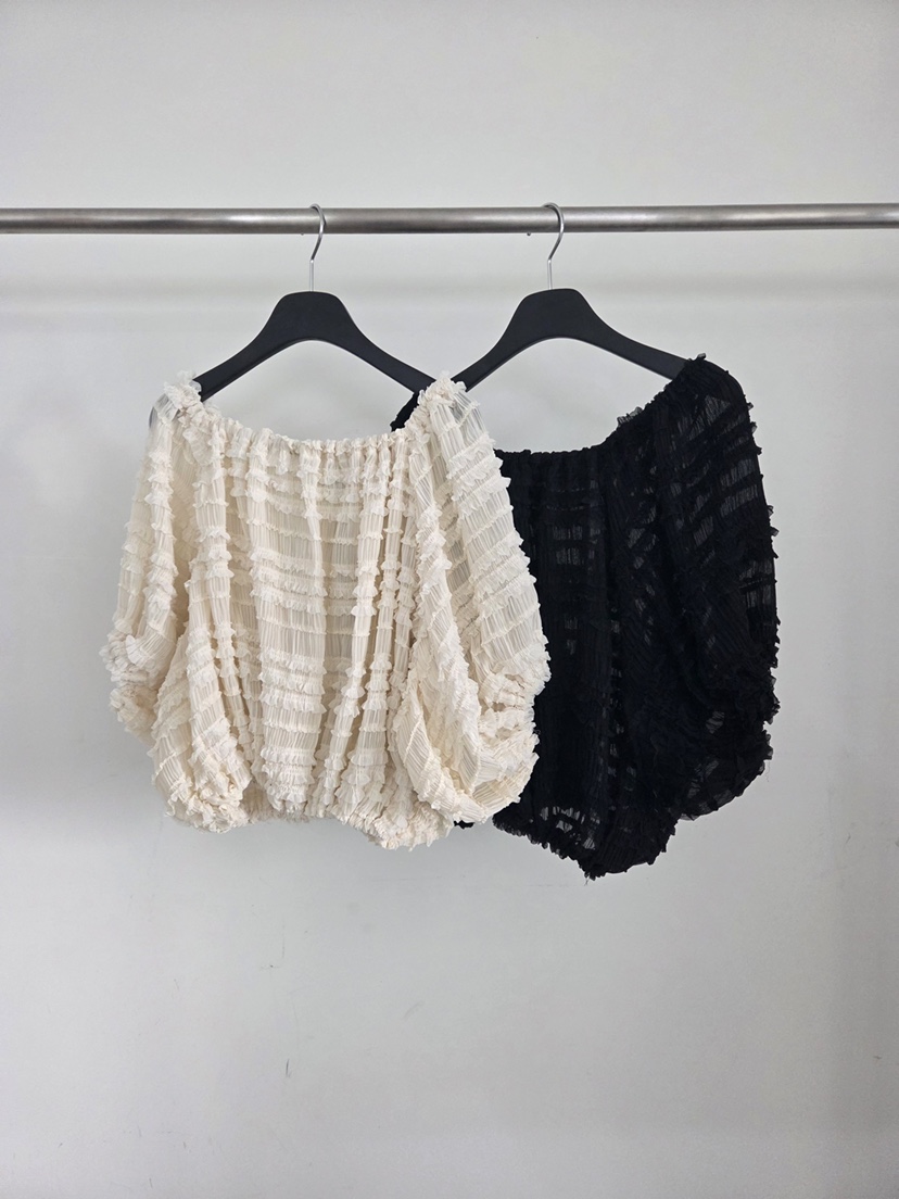 VERANDA韓國東大門直郵女士新品熱賣襯衫蕾絲衫荷葉邊露肩VERANDA襯衫/蕾絲衫