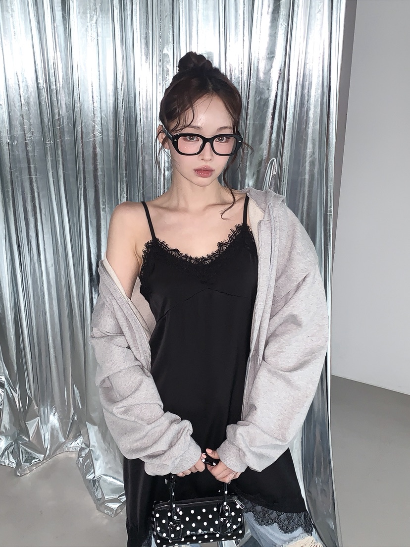 VERANDA韓國東大門代購女裝新款時尚休閑夾克拉鏈連帽衫寬松VERANDA夾克