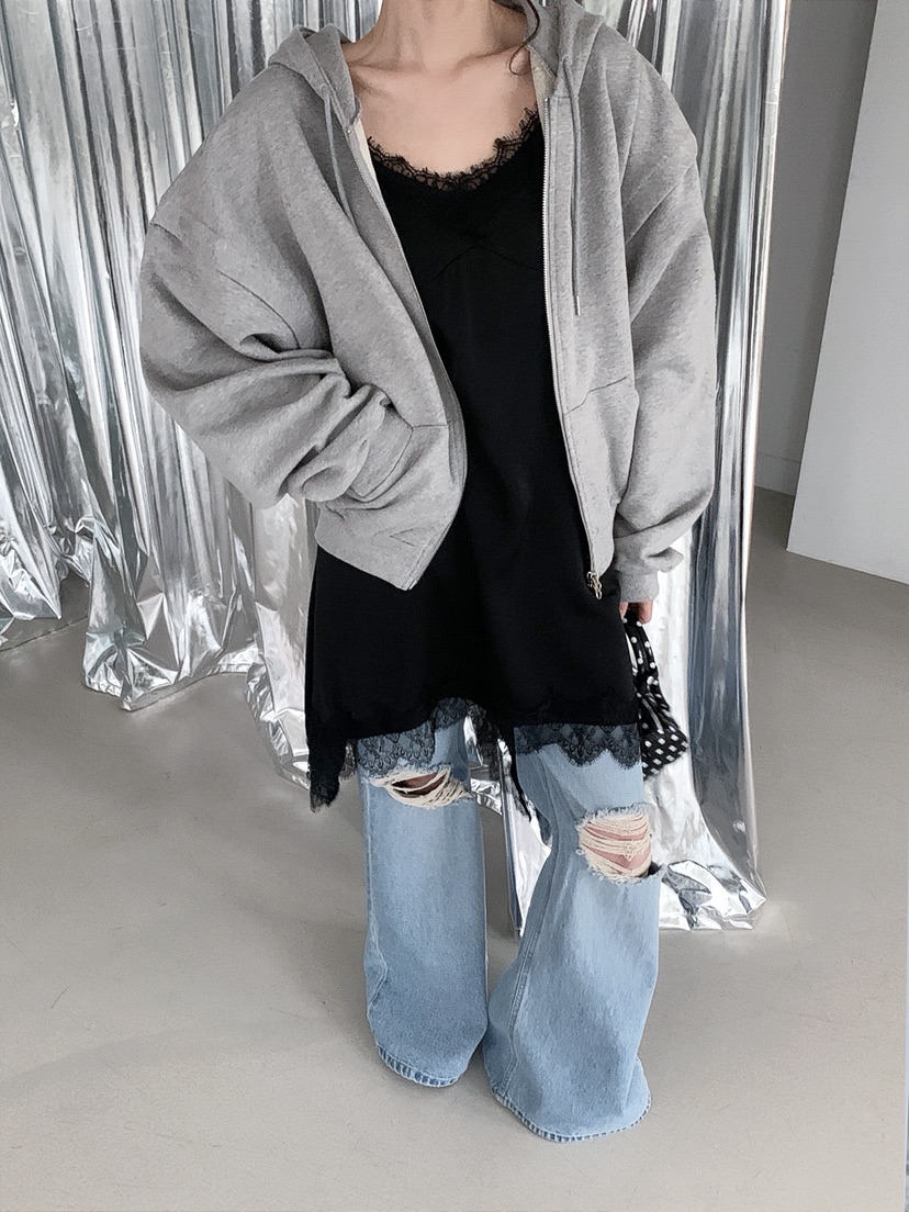 VERANDA韓國東大門代購女裝新款時尚休閑夾克拉鏈連帽衫寬松VERANDA夾克