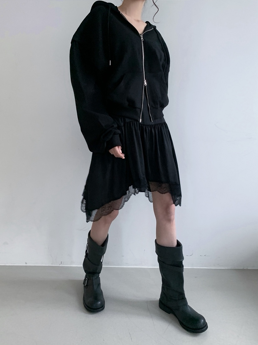 VERANDA韓國東大門代購女裝新款時尚休閑夾克拉鏈連帽衫寬松VERANDA夾克