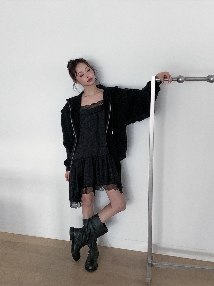 VERANDA韓國東大門代購女裝新款時尚休閑夾克拉鏈連帽衫寬松VERANDA夾克