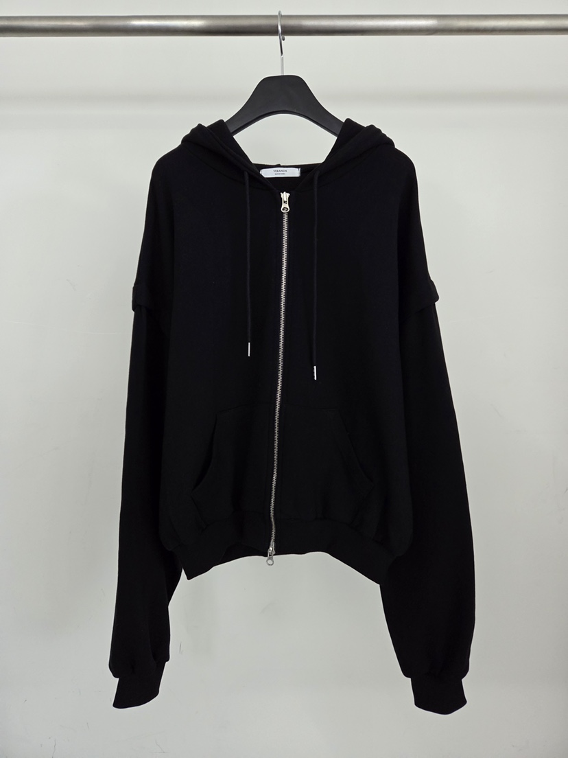 VERANDA韓國東大門代購女裝新款時尚休閑夾克拉鏈連帽衫寬松VERANDA夾克圖色1