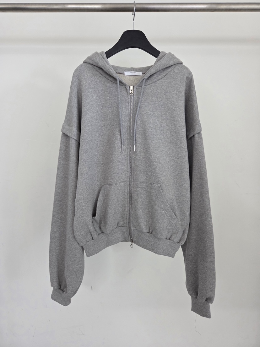 VERANDA韓國東大門代購女裝新款時尚休閑夾克拉鏈連帽衫寬松VERANDA夾克圖色2