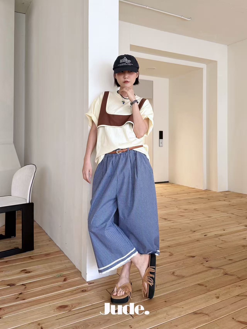 HEYJUDE韓國直郵實拍女士新款26春夏人氣時尚休閑褲不含腰帶HEYJUDE休閑褲圖色1