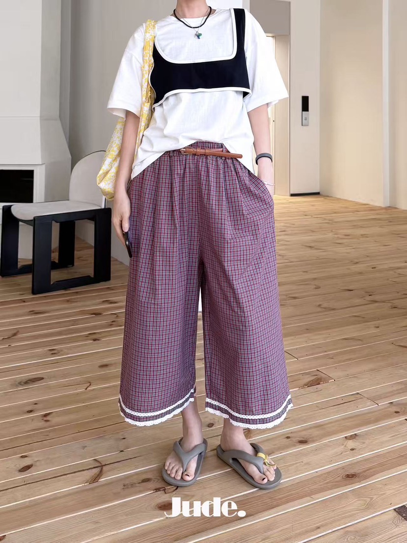 HEYJUDE韓國直郵實拍女士新款26春夏人氣時尚休閑褲不含腰帶HEYJUDE休閑褲圖色2