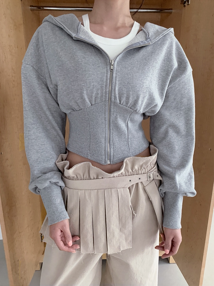 VERANDA韓國東大門直郵女裝新品時尚熱賣夾克拉鏈連帽衫短款VERANDA夾克