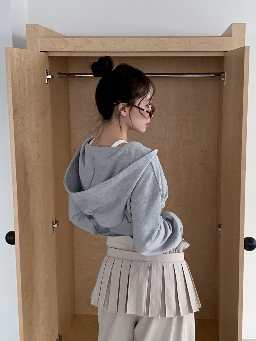 VERANDA韓國東大門直郵女裝新品時尚熱賣夾克拉鏈連帽衫短款VERANDA夾克