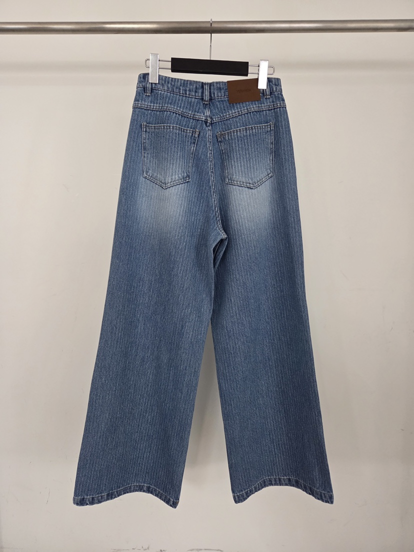 VERANDA韓國東大門代購女士新品休閑26春夏職業牛仔褲條紋VERANDA牛仔褲