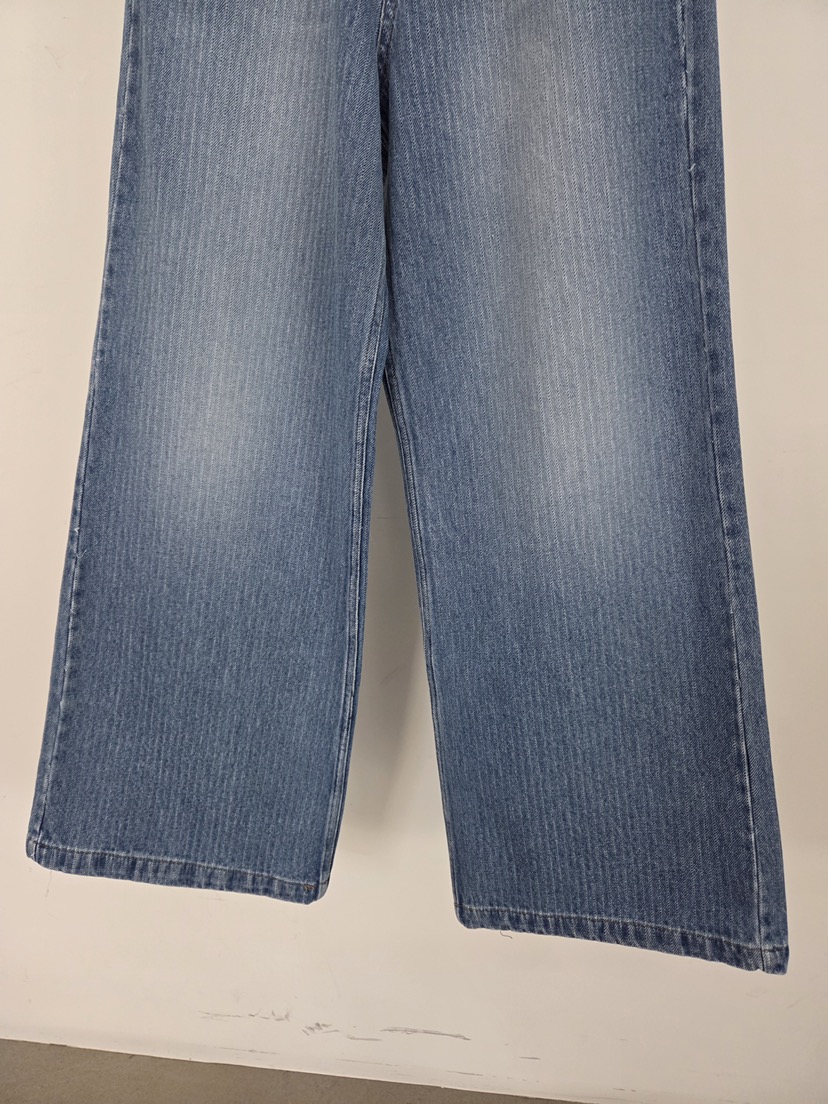 VERANDA韓國東大門代購女士新品休閑26春夏職業牛仔褲條紋VERANDA牛仔褲