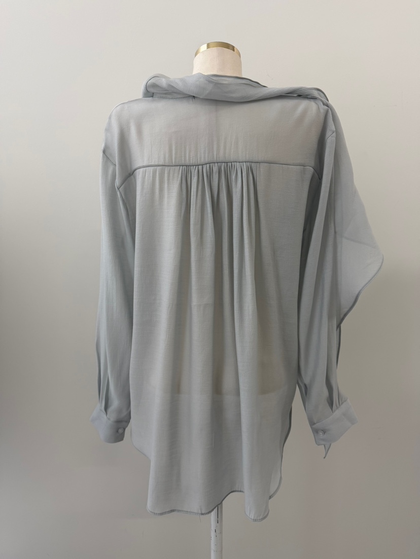 UNA/THE MAY韓國直郵實拍女士新品時尚休閑襯衫蕾絲衫圍巾THEMAY/UNA襯衫/蕾絲衫