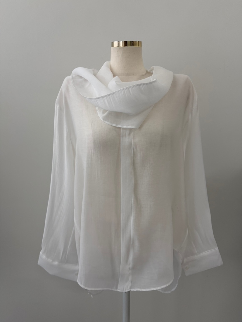 UNA/THE MAY韓國直郵實拍女士新品時尚休閑襯衫蕾絲衫圍巾THEMAY/UNA襯衫/蕾絲衫圖色2