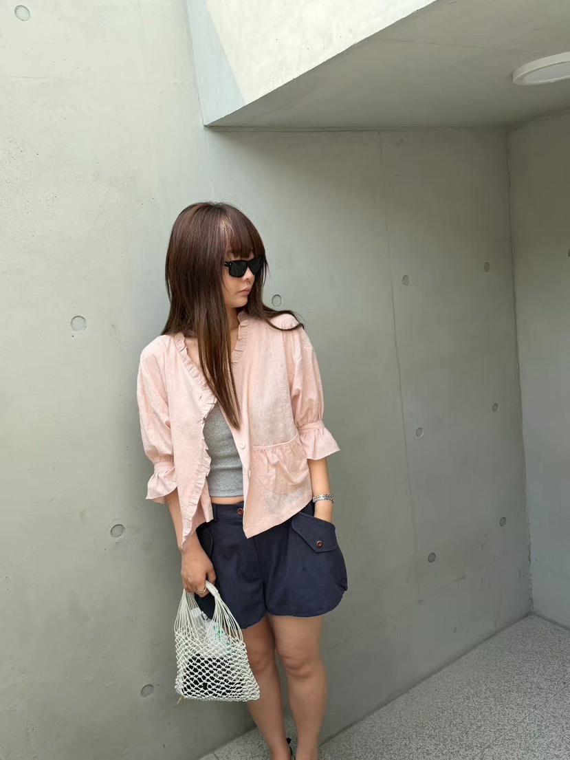 OLI SEOUL韓國東大門代購女士新款職業26春夏襯衫蕾絲衫OLI SEOUL襯衫/蕾絲衫