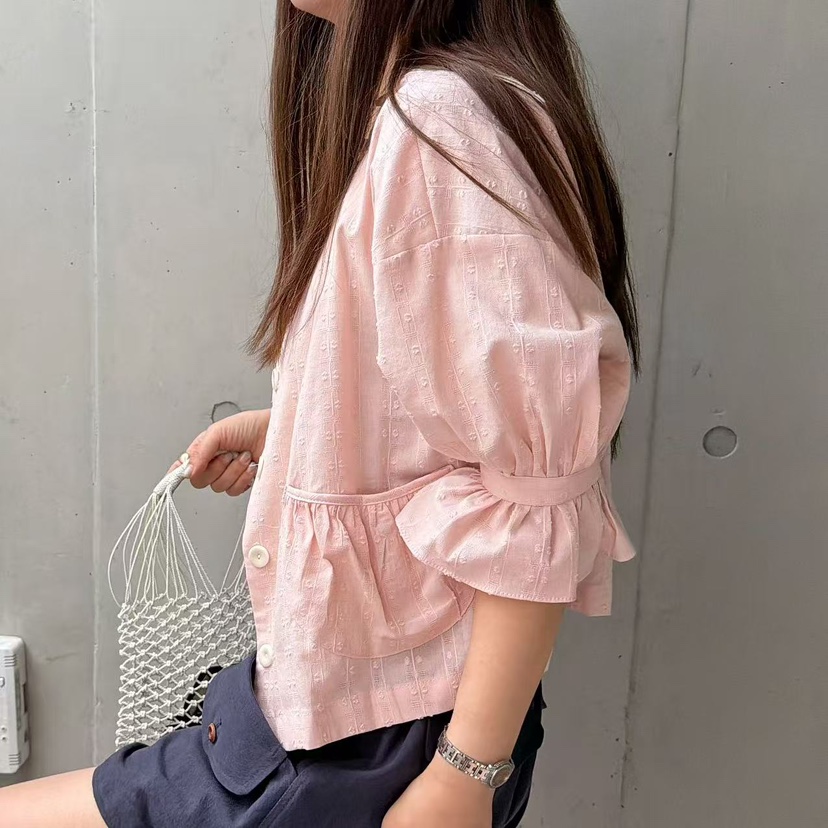 OLI SEOUL韓國東大門代購女士新款職業26春夏襯衫蕾絲衫OLI SEOUL襯衫/蕾絲衫