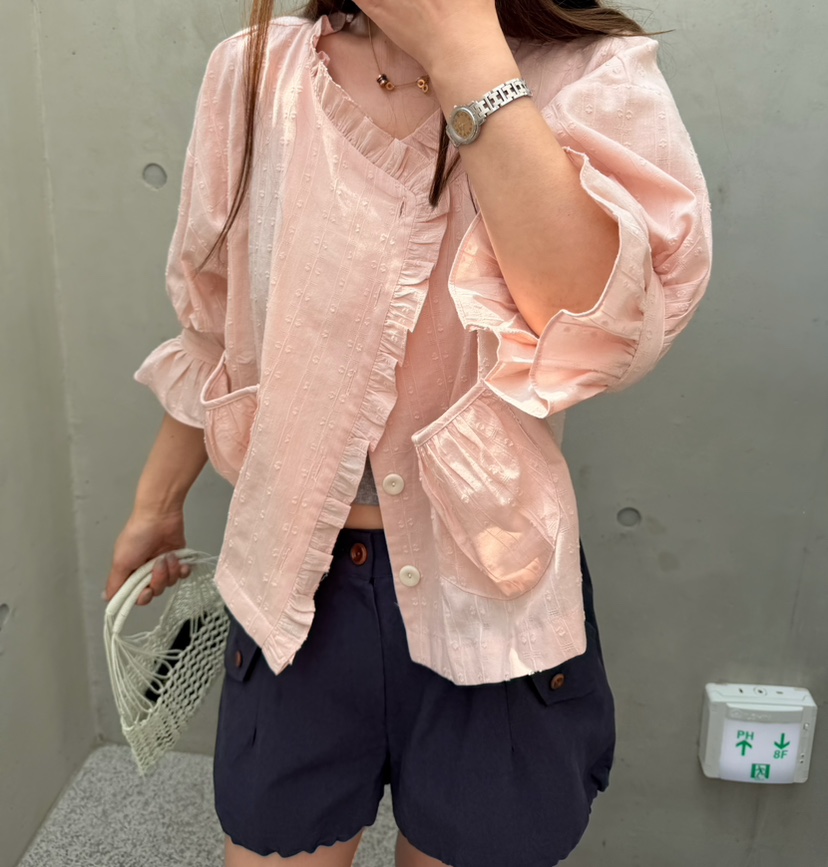 OLI SEOUL韓國東大門代購女士新款職業26春夏襯衫蕾絲衫OLI SEOUL襯衫/蕾絲衫