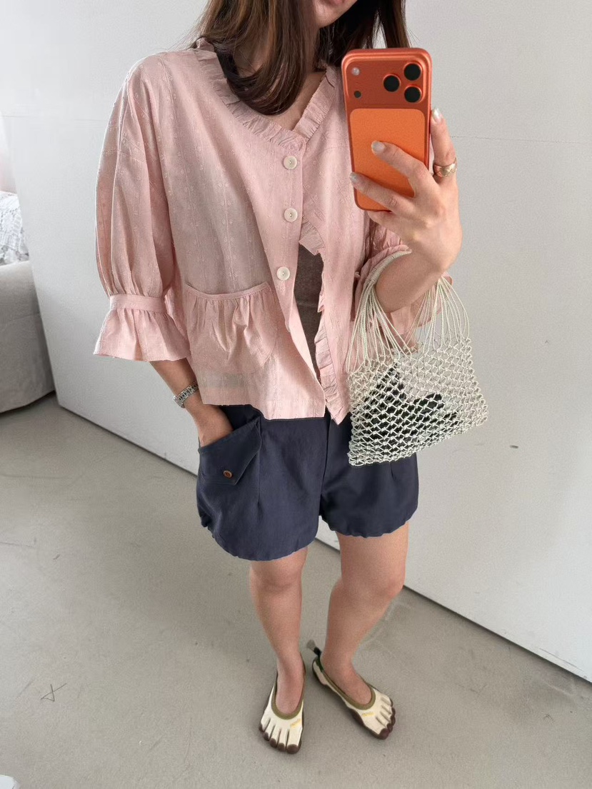 OLI SEOUL韓國東大門代購女士新款職業26春夏襯衫蕾絲衫OLI SEOUL襯衫/蕾絲衫