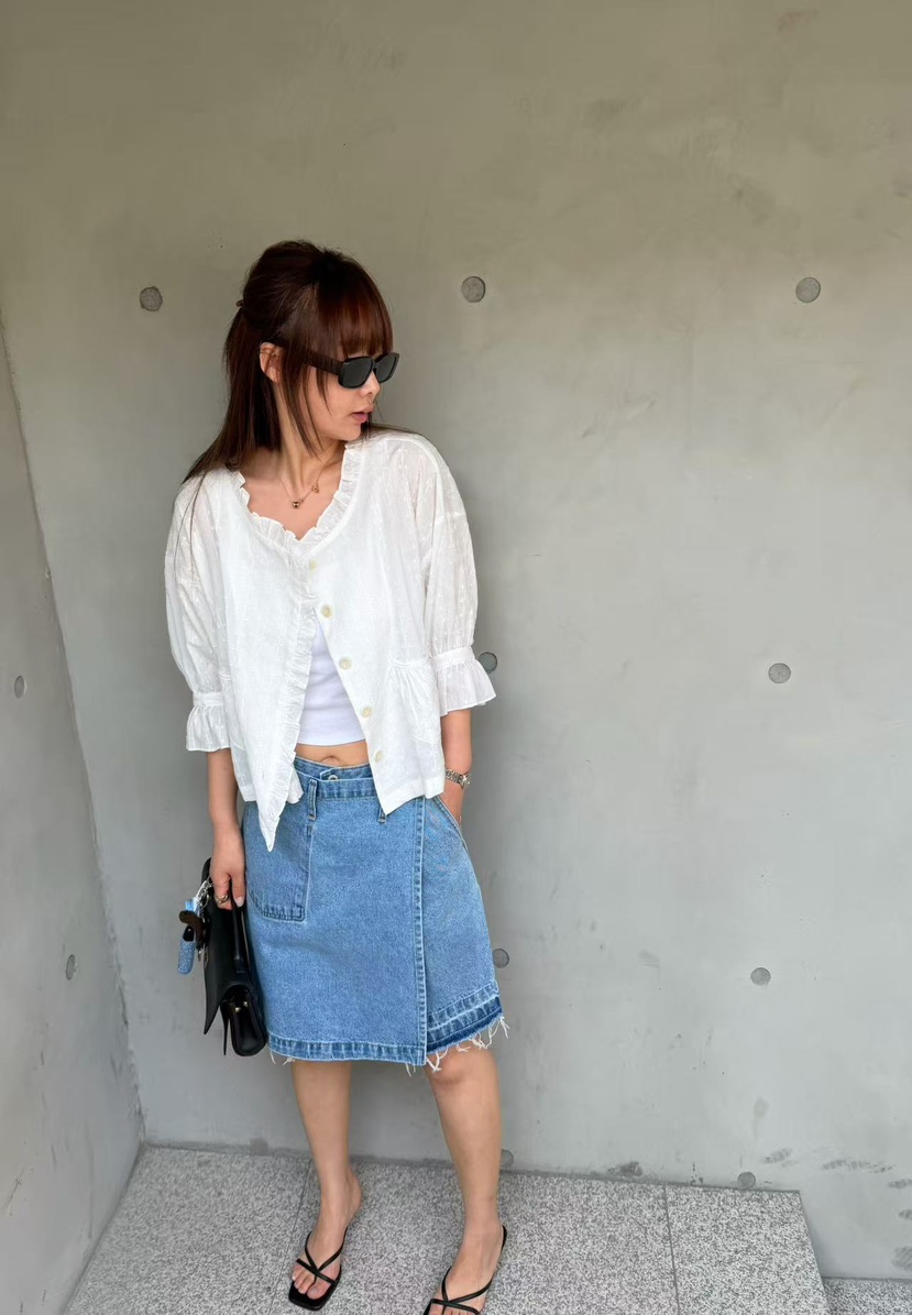 OLI SEOUL韓國東大門代購女士新款職業26春夏襯衫蕾絲衫OLI SEOUL襯衫/蕾絲衫