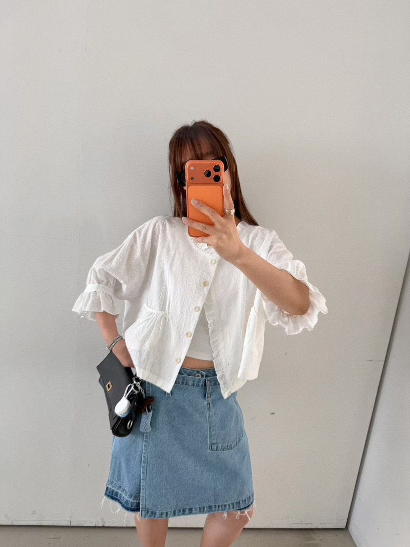 OLI SEOUL韓國東大門代購女士新款職業26春夏襯衫蕾絲衫OLI SEOUL襯衫/蕾絲衫