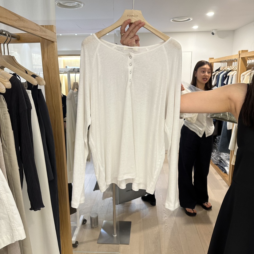 ROUNDER韓國直郵實拍女裝新款休閑推薦時尚職業人氣長袖T恤ROUNDER長袖T恤圖色1