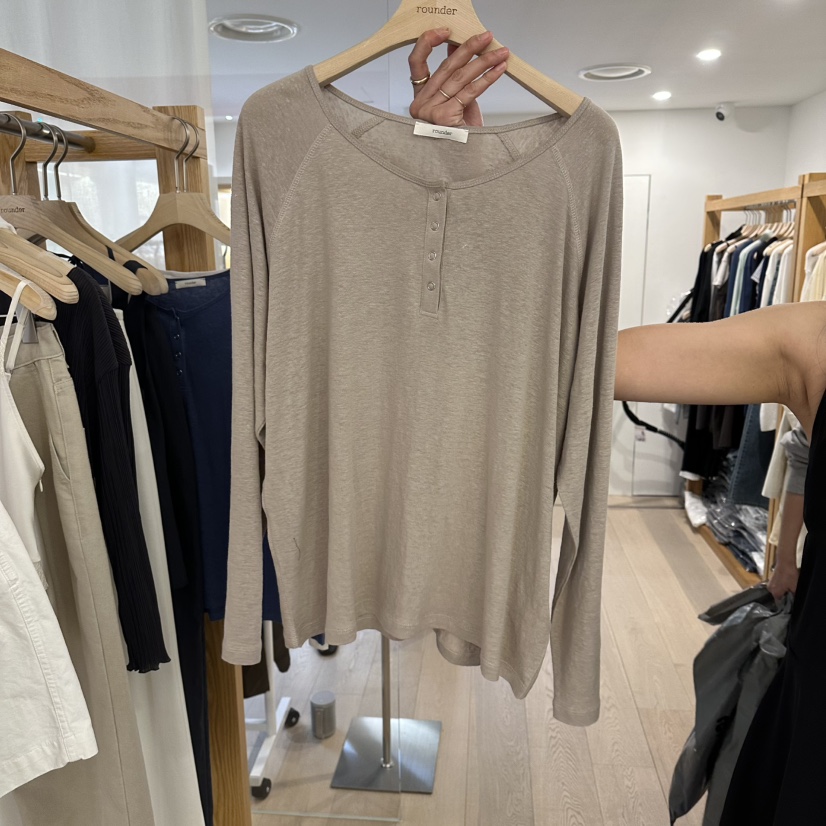 ROUNDER韓國直郵實拍女裝新款休閑推薦時尚職業人氣長袖T恤ROUNDER長袖T恤圖色3