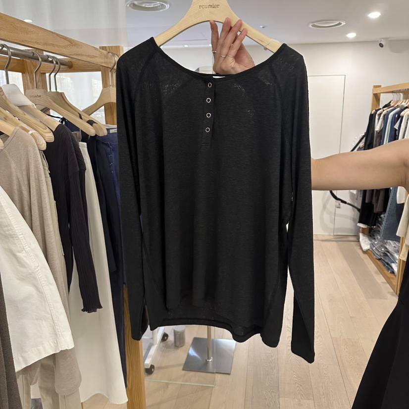 ROUNDER韓國直郵實拍女裝新款休閑推薦時尚職業人氣長袖T恤ROUNDER長袖T恤圖色4