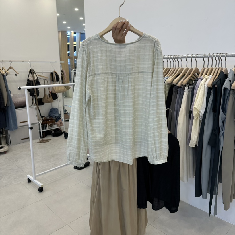 FUNNY POWDER韓國直郵女裝新款26春夏人氣休閑襯衫蕾絲衫THE FUNNY襯衫/蕾絲衫