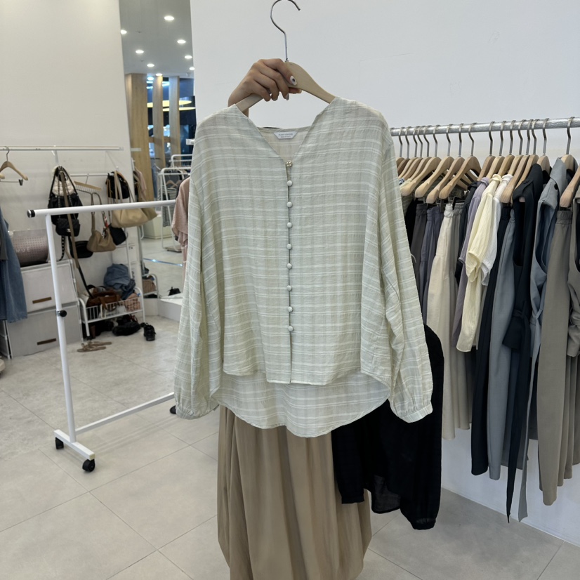 FUNNY POWDER韓國直郵女裝新款26春夏人氣休閑襯衫蕾絲衫THE FUNNY襯衫/蕾絲衫圖色1