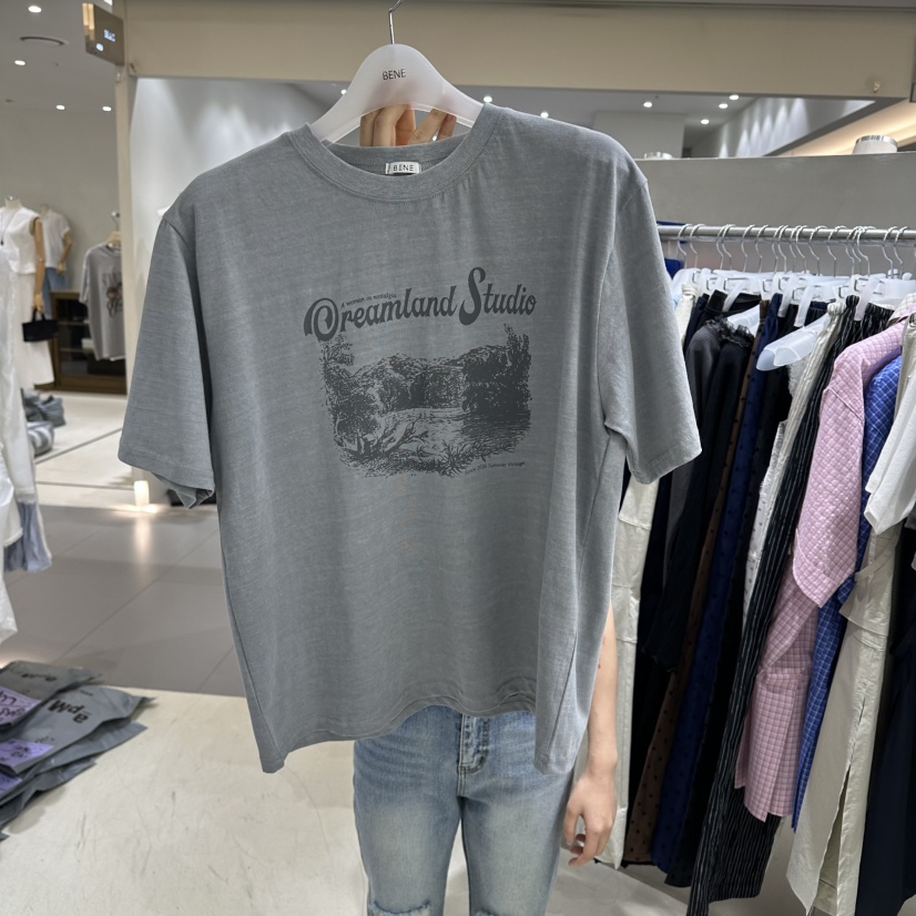 BENE韓國東大門代購女士新品時尚職業推薦人氣熱賣26春夏T恤BENET恤圖色2