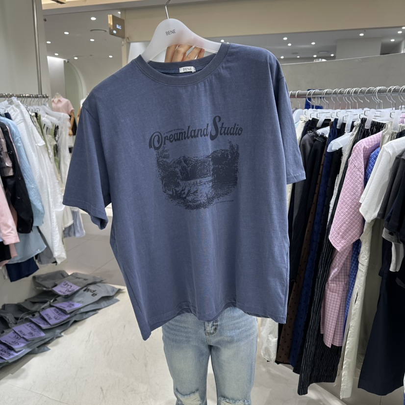 BENE韓國東大門代購女士新品時尚職業推薦人氣熱賣26春夏T恤BENET恤圖色3