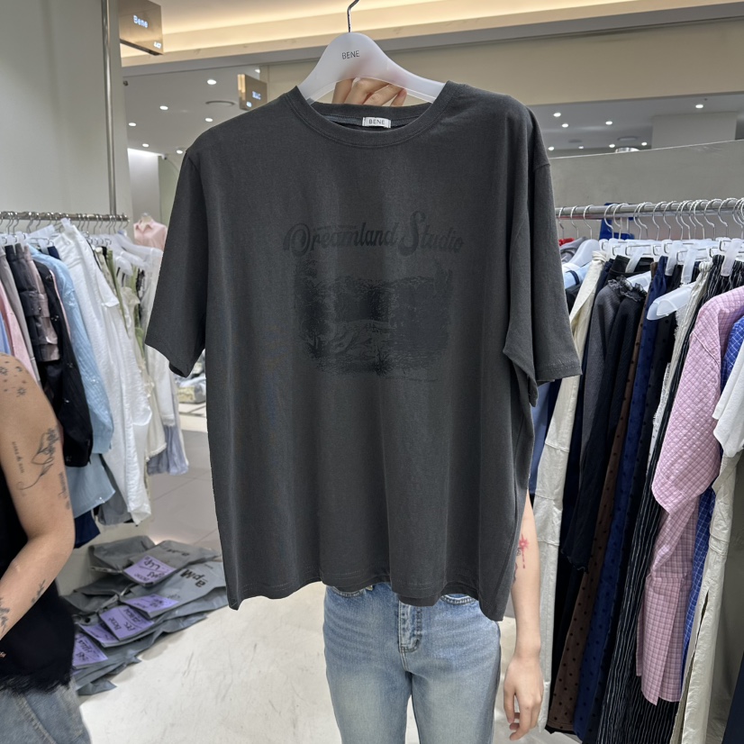 BENE韓國東大門代購女士新品時尚職業推薦人氣熱賣26春夏T恤BENET恤圖色4