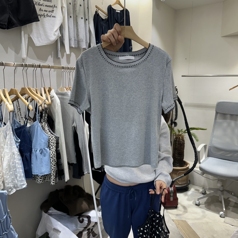 HIPTIQUE韓國東大門直郵女裝新品休閑人氣職業26春夏時尚T恤HIPTIQUET恤圖色2