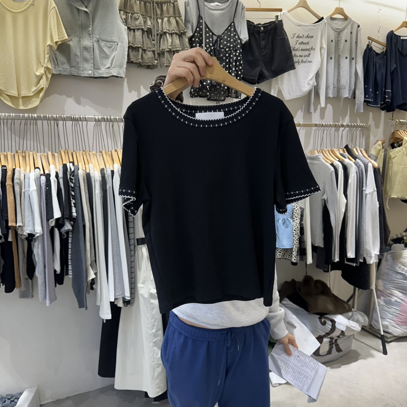 HIPTIQUE韓國東大門直郵女裝新品休閑人氣職業26春夏時尚T恤HIPTIQUET恤圖色3