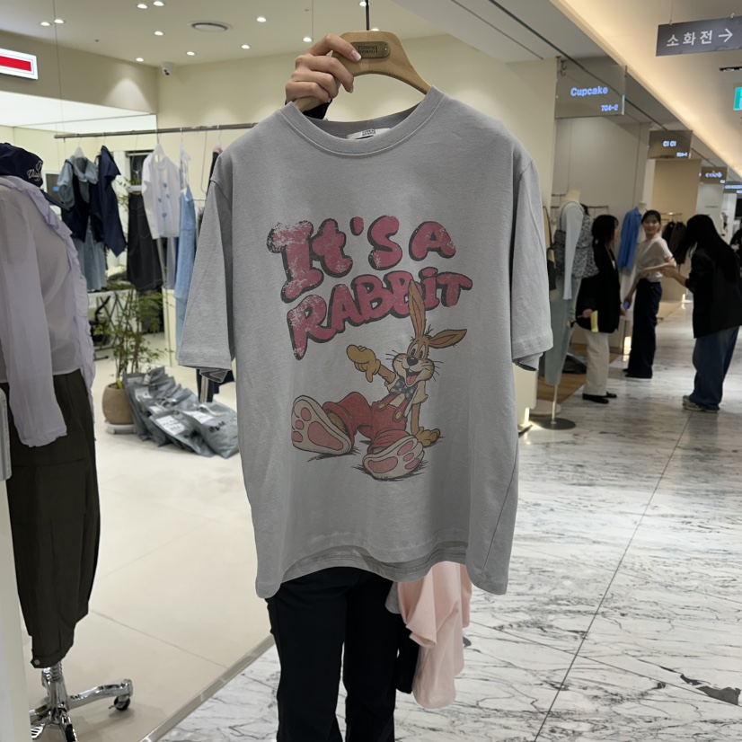 FORMING-P韓國直郵實拍女裝新品人氣26春夏推薦休閑T恤兔子FORMING-PT恤圖色1