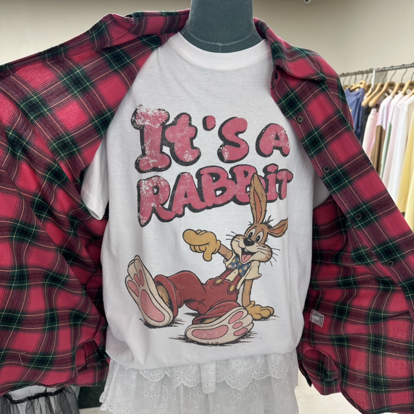 FORMING-P韓國直郵實拍女裝新品人氣26春夏推薦休閑T恤兔子FORMING-PT恤圖色2