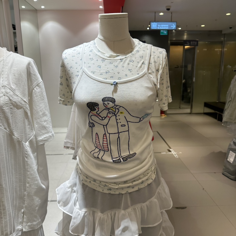 MINI UNNI韓國代購女士新品熱賣26春夏職業休閑時尚人氣T恤MINI UNNIT恤圖色1