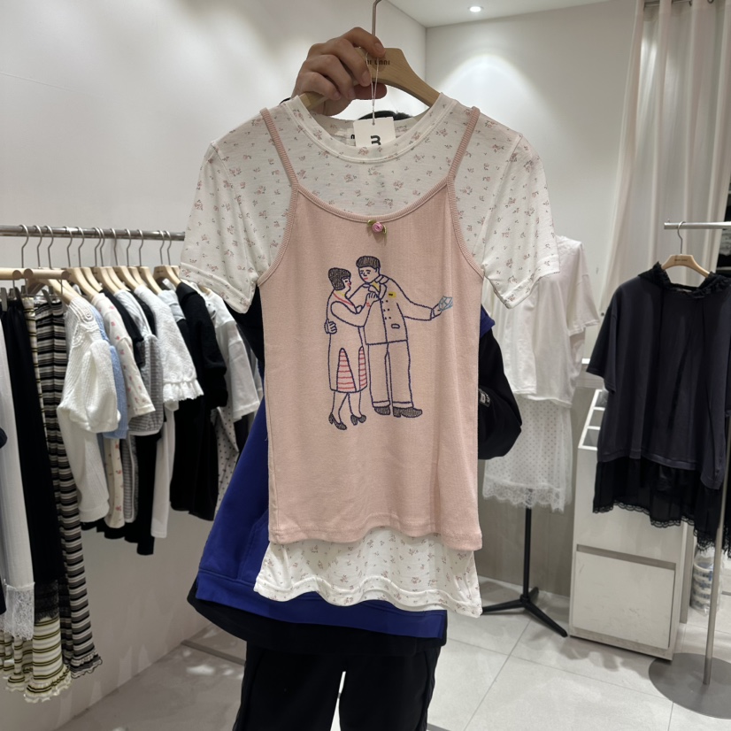 MINI UNNI韓國代購女士新品熱賣26春夏職業休閑時尚人氣T恤MINI UNNIT恤圖色2